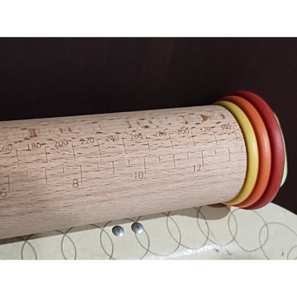 Joseph Joseph Adjustable Rolling Pin Removable Rings 16.5" Baking - Picture 3 of 4